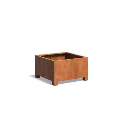 Bac carré avec pied de 9 cm  - 100 x 100 x 60/80 cm