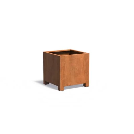 Bac carré avec pied de 9 cm -  80 x 80 x 60/80 cm