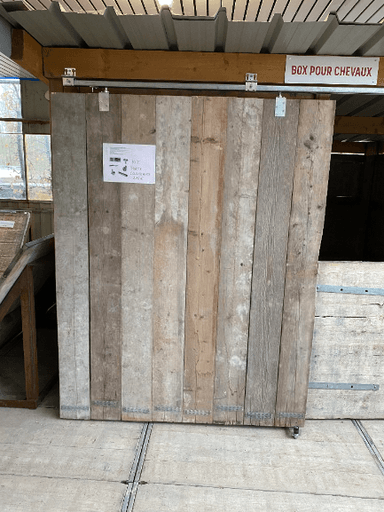 Porte coulissante ou battante 190 x 140 cm planche d'échafaudage