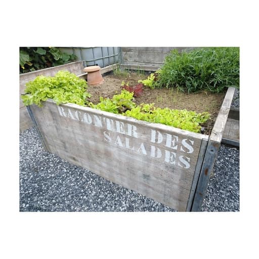 Bac potager en bois carré 140 x 140 cm H 95cm