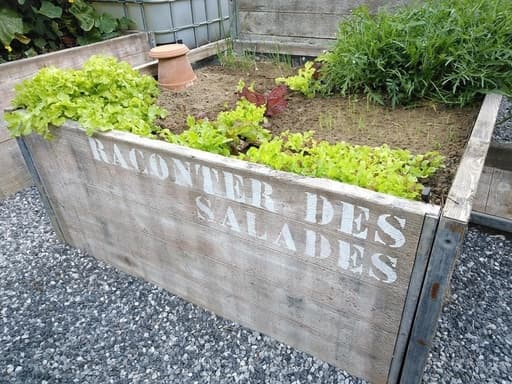Bac potager en bois carré 130 x 130 cm H 65cm