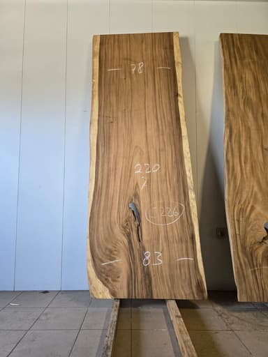 Table en bois de Suar 220 x 83 x 7 cm