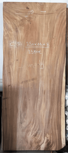 Table en bois de Suar 250 x 110 x 8 cm